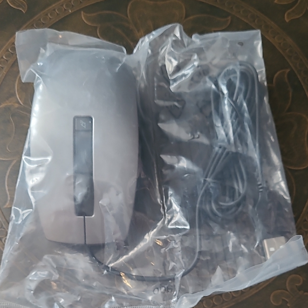 Silver Wired Computer Mouse